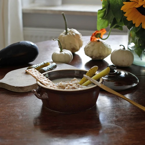 Κεραμικό - δοχείο 800ml για λαρδί με καπάκι - 2