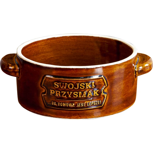 Κεραμικό - δοχείο για λαρδί, στρογγυλό με καπάκι,1 L - 2