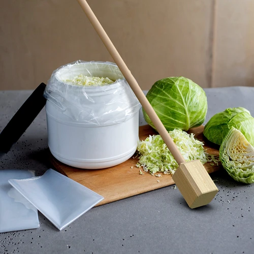 Κοπανητήρι / Γουδοχέρι για λάχανο ξύλινο μεγάλο 100 cm - 4