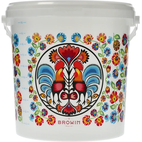 Κουβάς τροφίμων GWIOZDA - με καπάκι, 10 L - 2