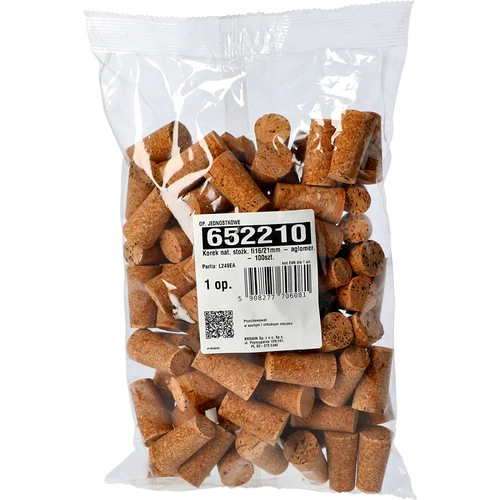 Κωνικό πώμα από φυσικό φελλό fi16/21mm - πρεσαριστό - 100 τεμ. - 3