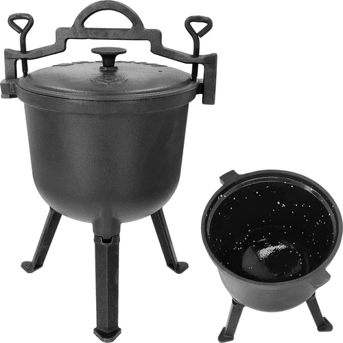 Κυνηγετικό χυτοσιδηρό καζάνι με εμαγιέ εσωτερικό, 8 L