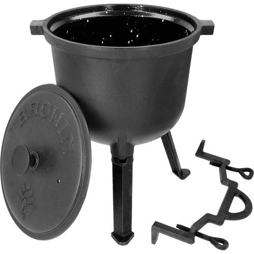 Κυνηγετικό χυτοσιδηρό καζάνι με εμαγιέ εσωτερικό, 8 L - 3