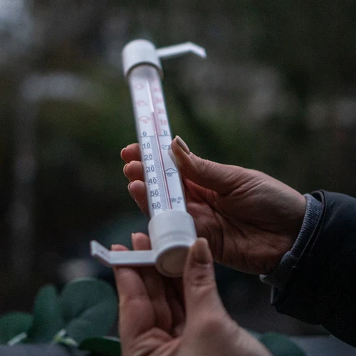 Λευκό θερμόμετρο εξωτερικού χώρου (-50°C έως +50°C) 18cm - 5