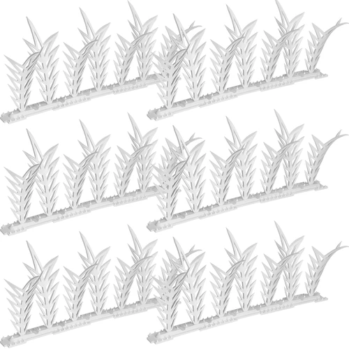 Λωρίδες με ακίδες απώθησης πτηνών, διακοσμητικές, λευκές - από πλαστικό, 6 τεμ. - 2