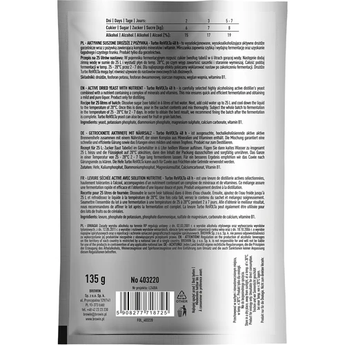 Μαγιά απόσταξης Turbo reVOLTa 48h - 2