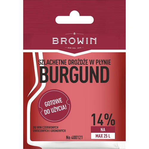 Μαγιά κρασιού Burgund χωρίς πολλαπλασιασμό, 20 ml