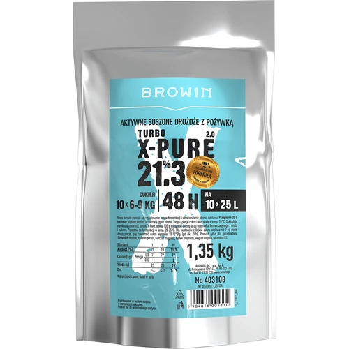 Μαγιά Turbo X-Pure 21,3%, 10 x 25 L, 1,35 kg