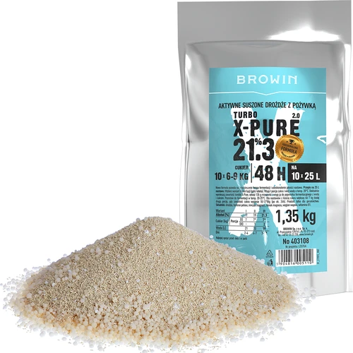 Μαγιά Turbo X-Pure 21,3%, 10 x 25 L, 1,35 kg - 2