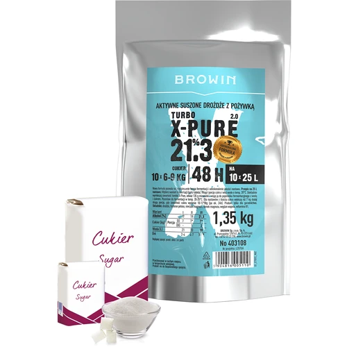 Μαγιά Turbo X-Pure 21,3%, 10 x 25 L, 1,35 kg - 3