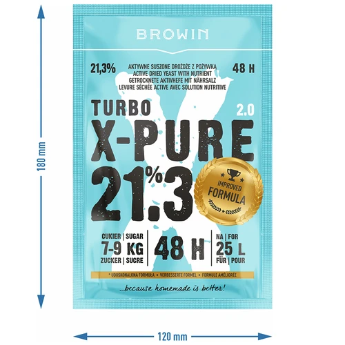 Μαγιά Turbo X-Pure 21,3% 48h, 25 L - 5