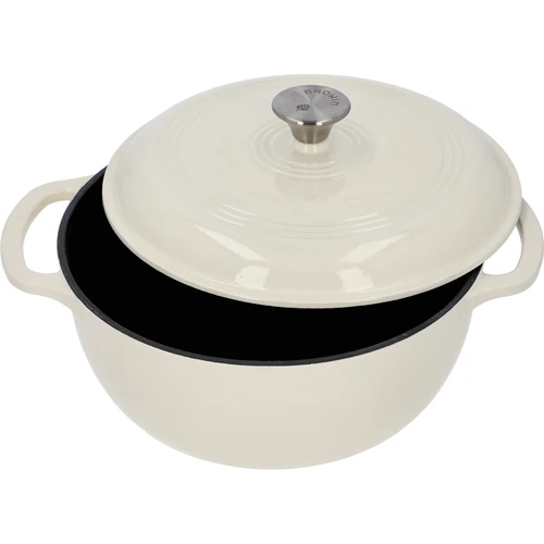 Μαντεμένια κατσαρόλα εμαγιέ - εκρού, 5,8L - 2