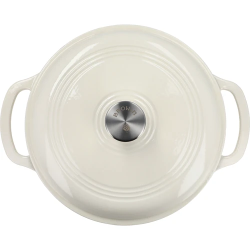 Μαντεμένια κατσαρόλα εμαγιέ - εκρού, 5,8L - 3