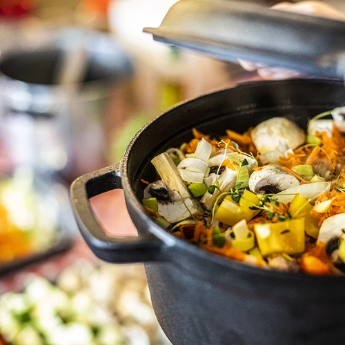 Μαντεμένια κατσαρόλα με τηγάνι, 3,5 L - 12