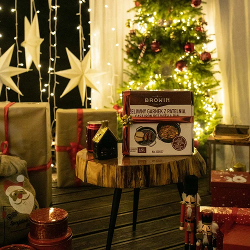 Μαντεμένια κατσαρόλα με τηγάνι, 5 L + 1 L - 18