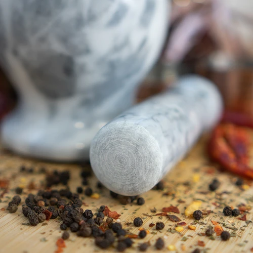 Μαρμάρινο γουδί κουζίνας, γκρι, Ø 10,5 cm - 12