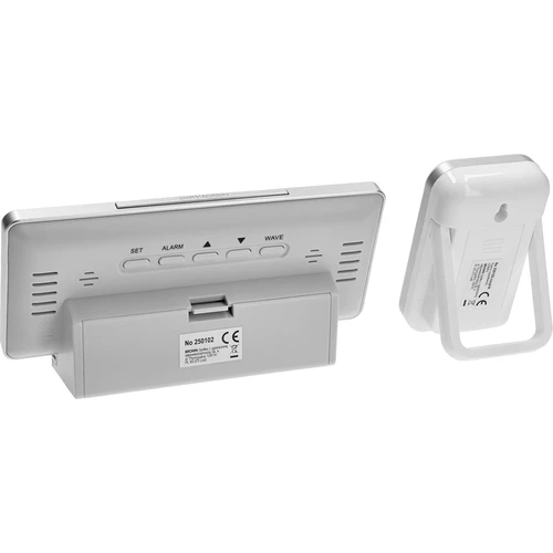 Μετεωρολογικός σταθμός RCC, DCF – ηλεκτρονικός, ασύρματος, με οπίσθιο φωτισμό, με αισθητήρα, λευκός - 4