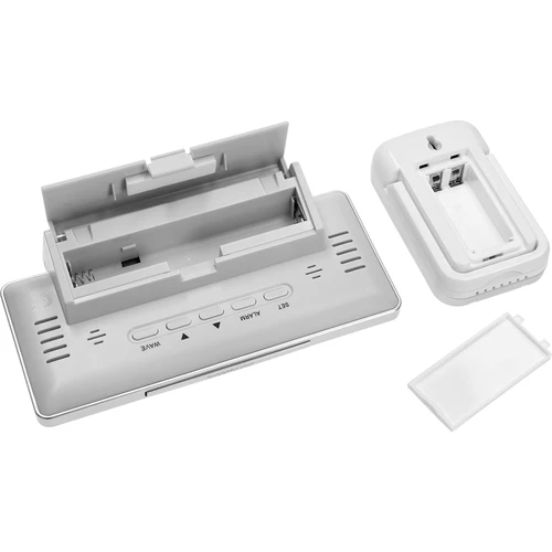 Μετεωρολογικός σταθμός RCC, DCF – ηλεκτρονικός, ασύρματος, με οπίσθιο φωτισμό, με αισθητήρα, λευκός - 5