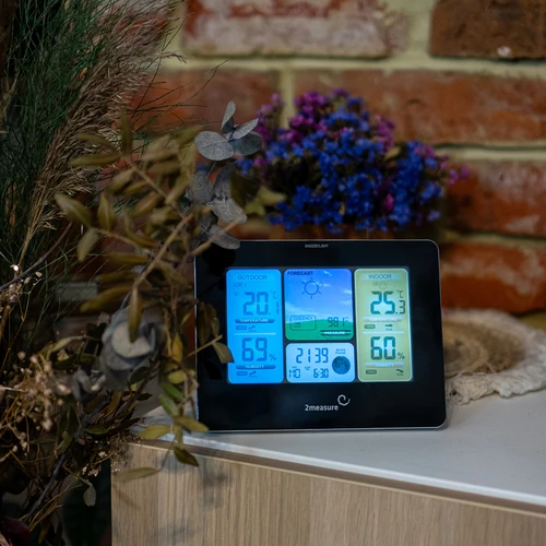 Μετεωρολογικός σταθμός RCC – ηλεκτρονικός, με οπίσθιο φωτισμό, ασύρματος, αισθητήρας, μαύρος - 12