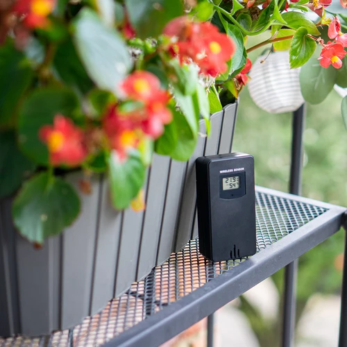 Μετεωρολογικός σταθμός RCC – ηλεκτρονικός, με οπίσθιο φωτισμό, ασύρματος, αισθητήρας, μαύρος - 16