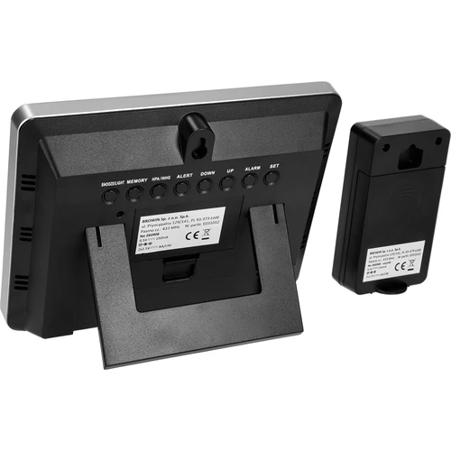 Μετεωρολογικός σταθμός RCC – ηλεκτρονικός, με οπίσθιο φωτισμό, ασύρματος, αισθητήρας, μαύρος - 7