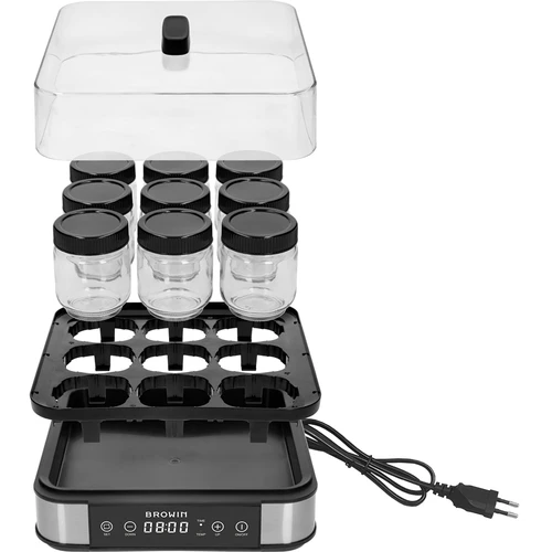 Μηχανή παρασκευής γιαουρτιού με θερμοστάτη, 9 βαζάκια, 1,6 L - 3