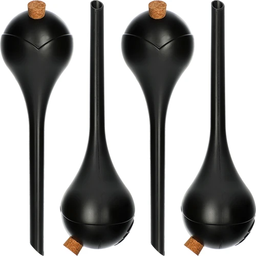 Μπάλες ποτίσματος για φυτά, μαύρες ματ, με φελλό, 400 ml, 4 τεμ.