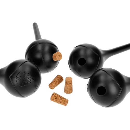 Μπάλες ποτίσματος για φυτά, μαύρες ματ, με φελλό, 400 ml, 4 τεμ. - 3