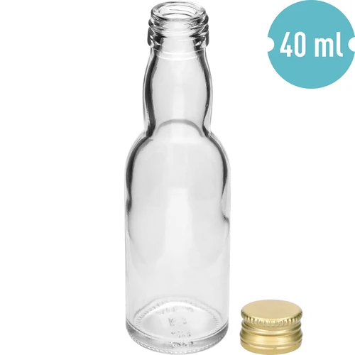 Μπουκάλι «Maluch» με χρυσό βιδωτό καπάκι, 40 ml, 10 τεμ. - 6