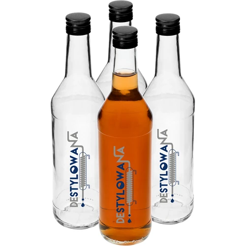 Μπουκάλι 0,5 L με βιδωτό πώμα και εκτύπωση Destylowana - 4 τεμ.