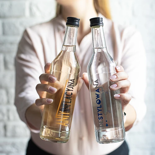 Μπουκάλι 0,5 L με βιδωτό πώμα και εκτύπωση Destylowana - 4 τεμ. - 9