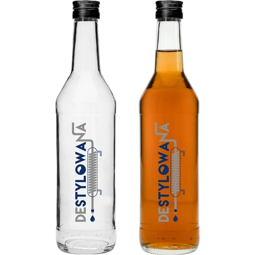 Μπουκάλι 0,5 L με βιδωτό πώμα και εκτύπωση Destylowana - 4 τεμ. - 3