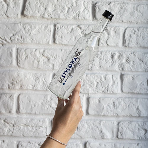 Μπουκάλι 0,5 L με βιδωτό πώμα και εκτύπωση Destylowana - 4 τεμ. - 8