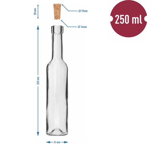 Μπουκάλι BELISSIMO 250 ml, με φυσικό φελλό, 1 τεμ. - 5