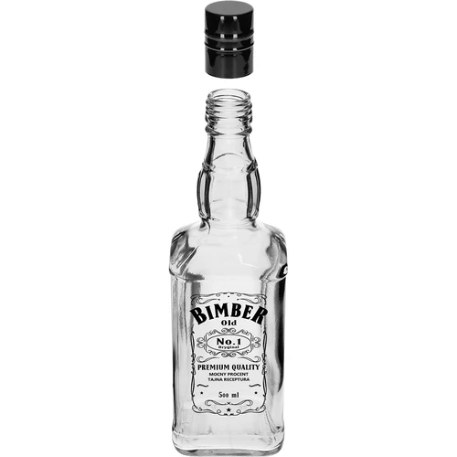 Φιάλη Daniels 500 ml με βιδωτό καπάκι, εκτύπωση «Bimber OLD», 1 τεμ. - 2