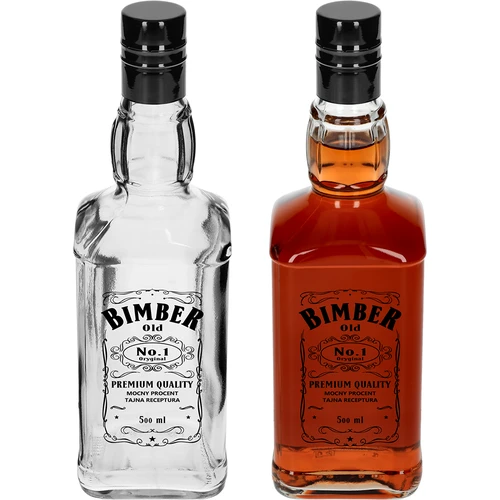 Φιάλη Daniels 500 ml με βιδωτό καπάκι, εκτύπωση «Bimber OLD», 1 τεμ. - 3