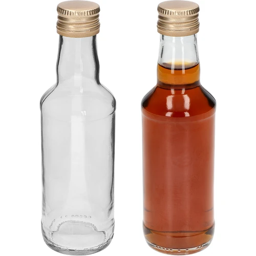 Μπουκάλι ποτού 200 ml, με χρυσό βιδωτό καπάκι φ 28, 1 τεμ. - 3