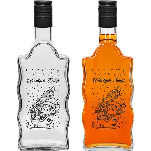 Μπουκάλι Klasztorna 500 ml με βιδωτό καπάκι, εκτύπωση «Άγιος Βασίλης», 1 τεμ. - 2