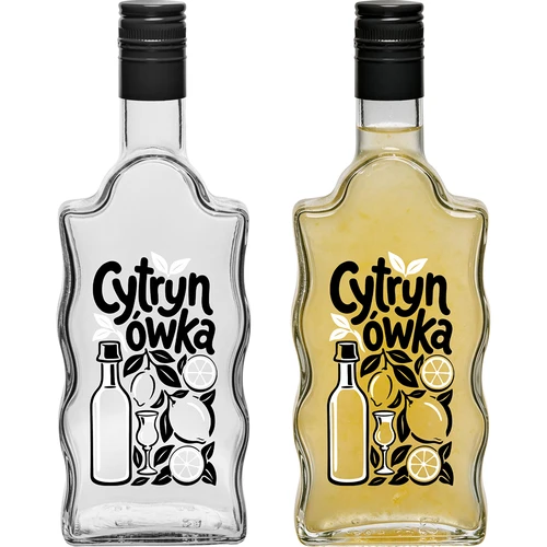 Μπουκάλι Klasztorna 500 ml με βιδωτό καπάκι και εκτύπωση «Cytrynówka», σχέδιο 1 - 3