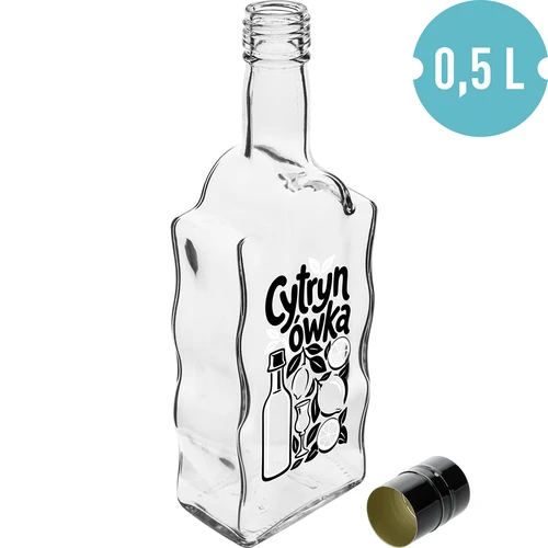 Μπουκάλι Klasztorna 500 ml με βιδωτό καπάκι και εκτύπωση «Cytrynówka», σχέδιο 1 - 2
