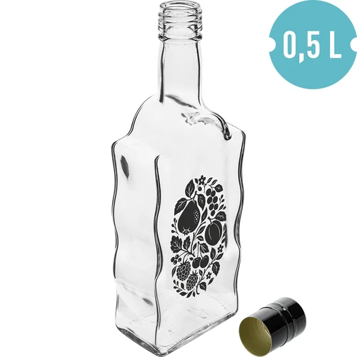 Μπουκάλι Klasztorna 500 ml με βιδωτό καπάκι και εκτύπωση «Φρούτα», σχέδιο 1 - 2