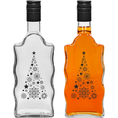 Φιάλη Klasztorna 500 ml με βιδωτό καπάκι, εκτύπωση «Έλατο», 1 τεμ. - 2