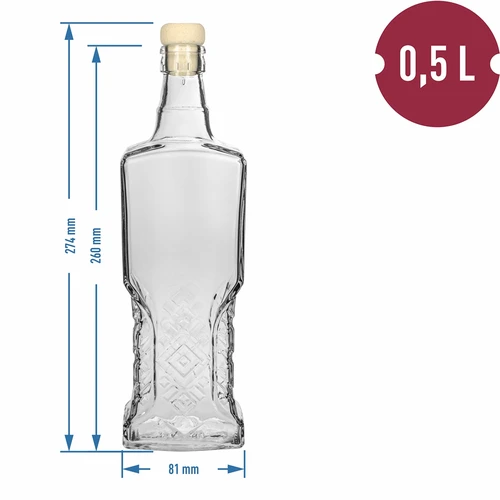 Μπουκάλι Kredensowa 500 ml με φελλό - 5