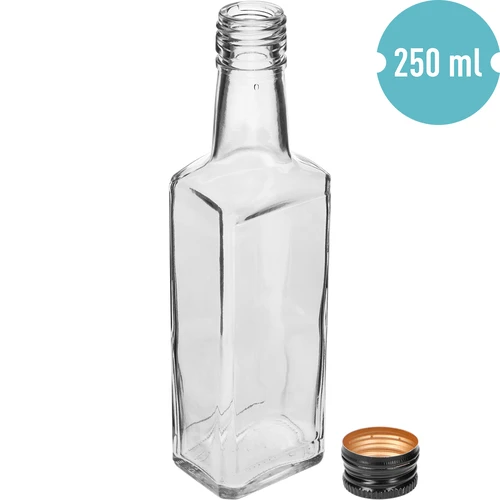 Μπουκάλι Receptura 250 ml, με μαύρο πώμα, 1 τεμ. - 2