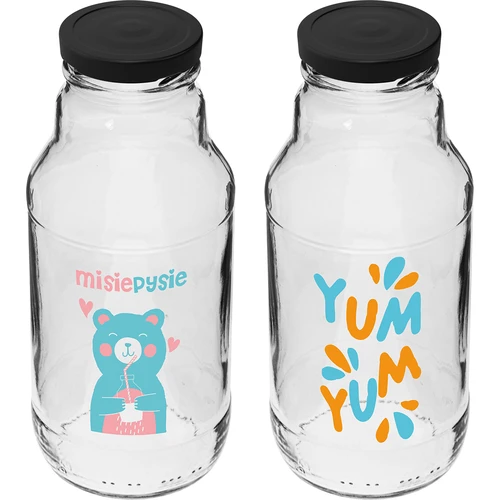 Μπουκάλι twist-off 330 ml με καπάκι φ43 και έγχρωμη εκτύπωση - 6 τεμ. - 3