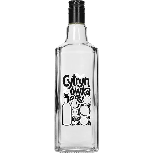 Μπουκάλι Tynktura 500 ml με εκτύπωση «Cytrynówka» και βιδωτό καπάκι