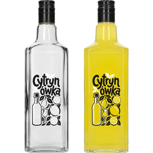 Μπουκάλι Tynktura 500 ml με εκτύπωση «Cytrynówka» και βιδωτό καπάκι - 3