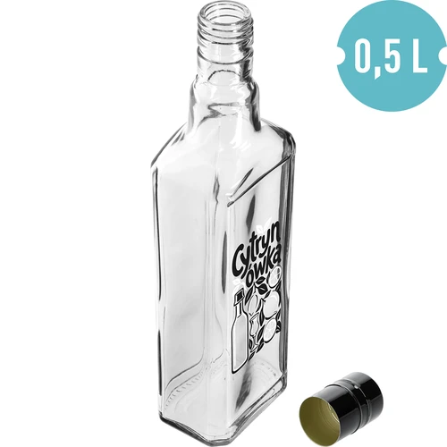 Μπουκάλι Tynktura 500 ml με εκτύπωση «Cytrynówka» και βιδωτό καπάκι - 2