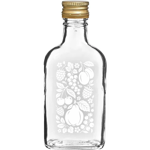 Μπουκάλι τύπου φλασκί 200 ml με βιδωτό καπάκι και εκτύπωση «Φρούτα», σχέδιο 2