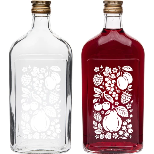 Μπουκάλι τύπου φλασκί 500 ml με βιδωτό καπάκι και εκτύπωση «Φρούτα», σχέδιο 2 - 3